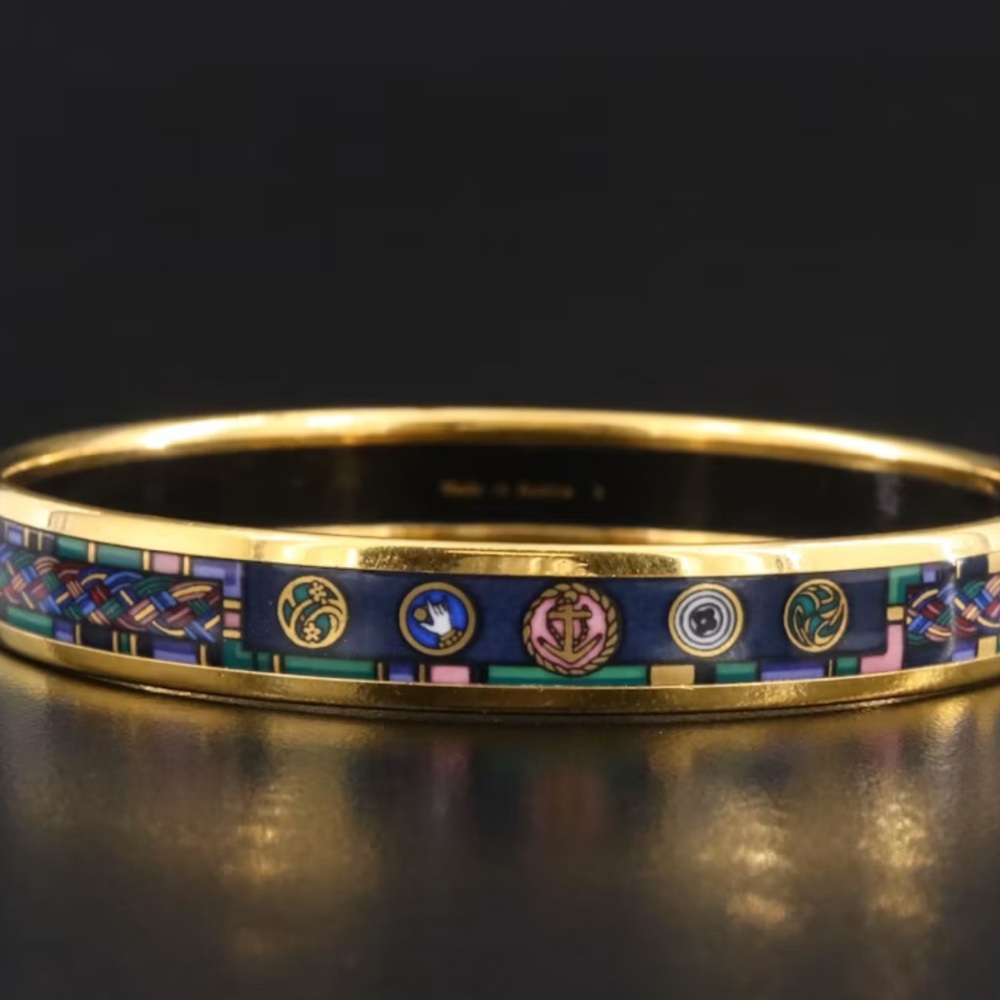 Hermès “Braids & Symbols” Enamel Bracelet